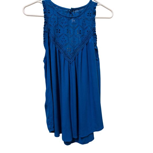 Volcom Crochet ruffle edge Cobolt Blue Size Small - Picture 1 of 5